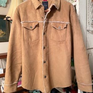 Tan suede Tommy Hilfiger shirt jacket